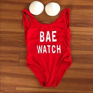 Bae Watch One Piece swim suit NWOT
